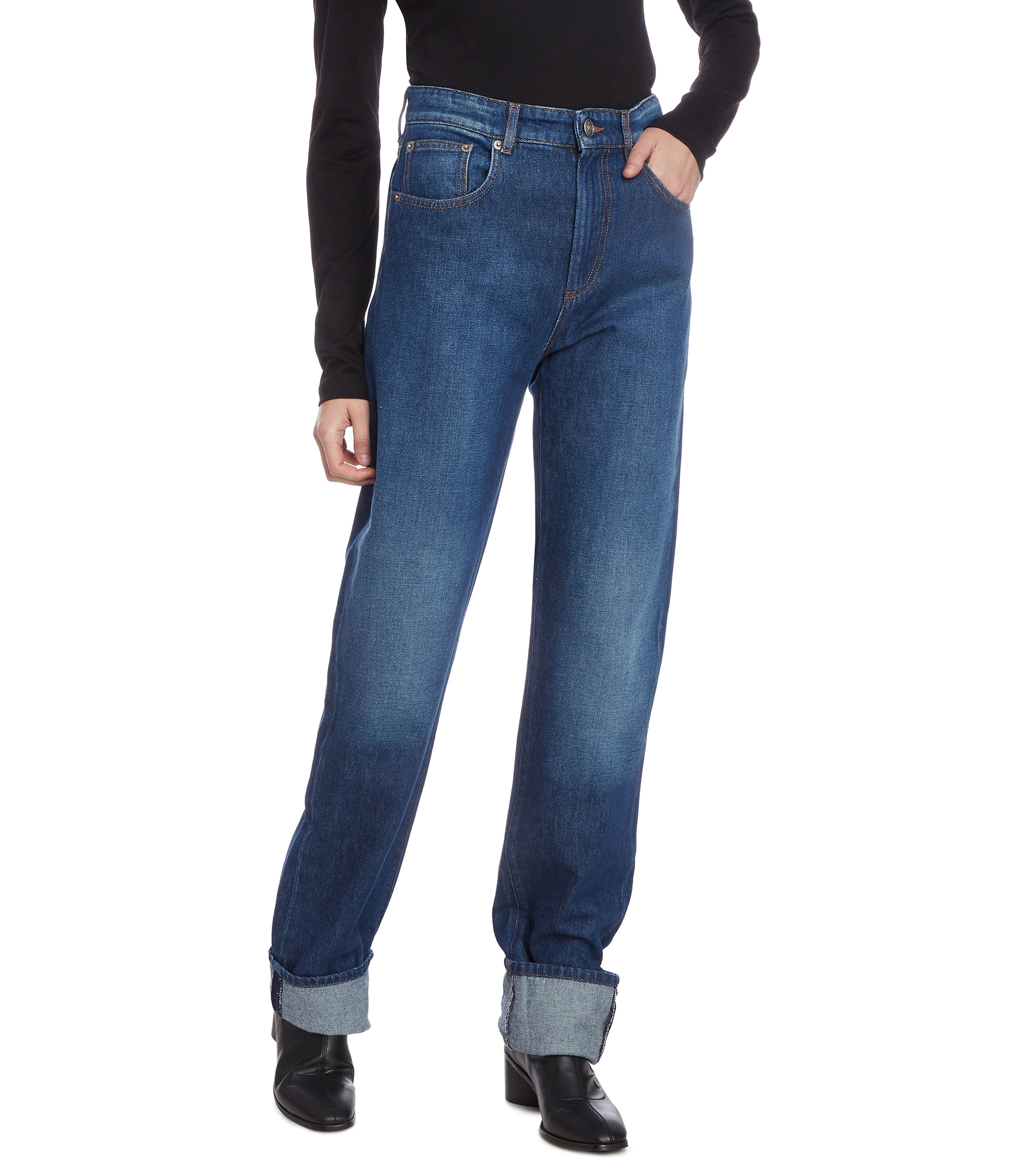 Jean SportMas Code Taille 40, Noir Délavé - Neuf Avec étiquettes, 100% Coton